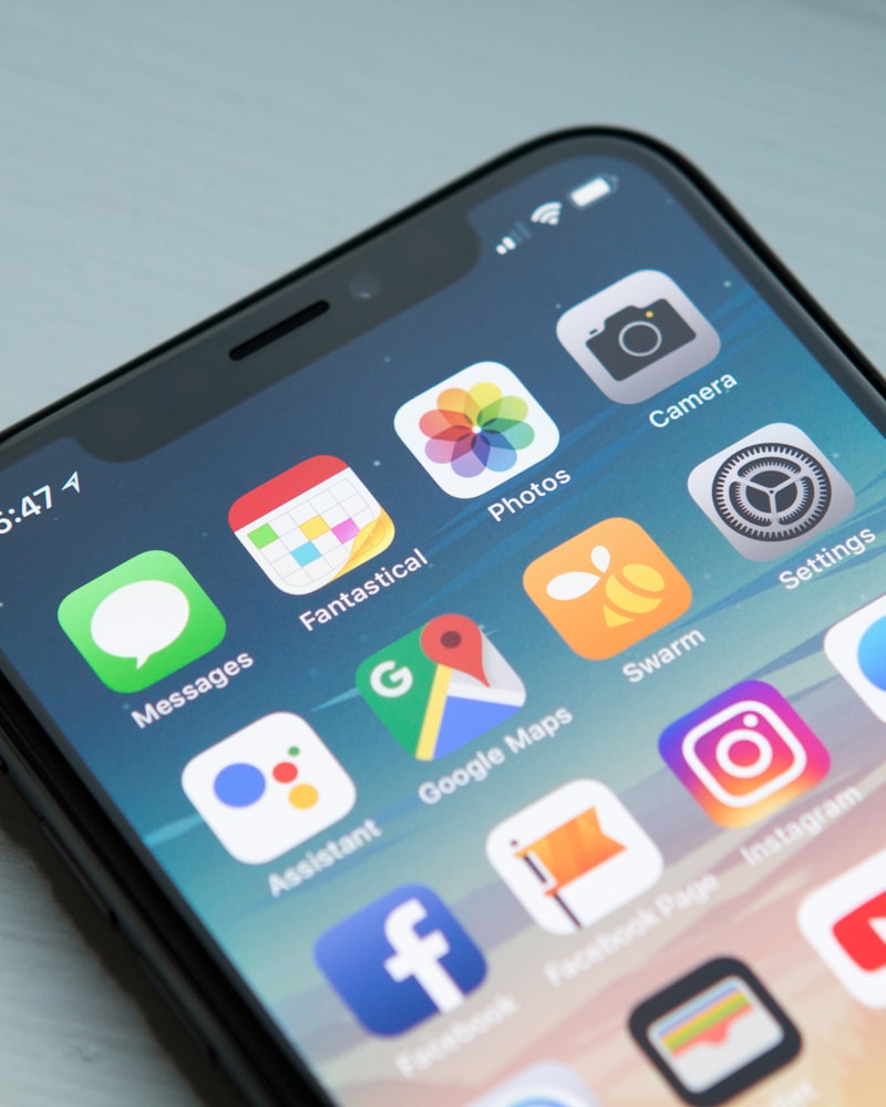 Mobile app home screen on a phone